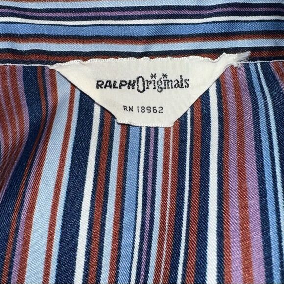 Women’s Ralph Originals striped blouse sz 18 - Picture 4 of 7